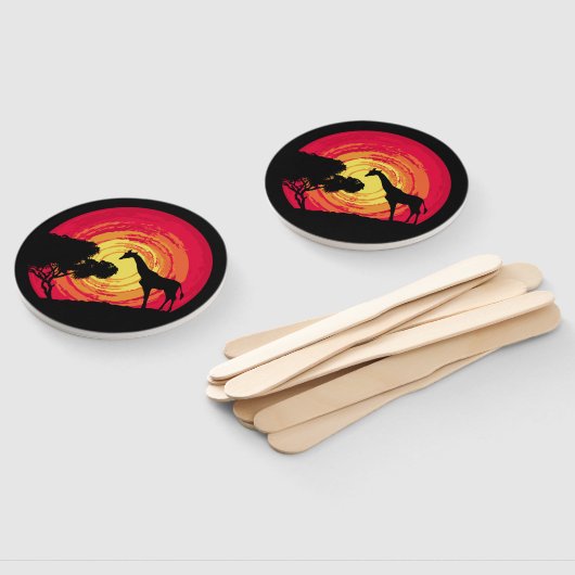 Afrikanischer Sonnenuntergang Fächer (Non-assembled)