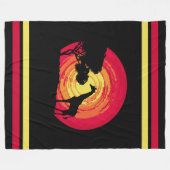 Afrikanischer Sonnenuntergang Fleecedecke (Vorderseite (Horizontal))