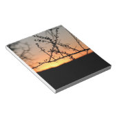 Afrikanischer Sonnenuntergang mit dorniger Acacia- Notizblock (angewinkelt)