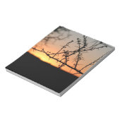 Afrikanischer Sonnenuntergang mit dorniger Acacia- Notizblock (Rotiert)