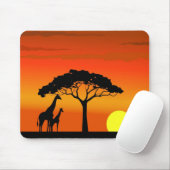 Afrikanischer Sonnenuntergang Mousepad (Mit Mouse)
