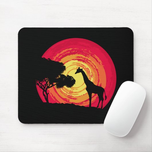 Afrikanischer Sonnenuntergang Mousepad (Mit Mouse)