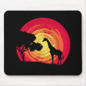Afrikanischer Sonnenuntergang Mousepad (Vorne)