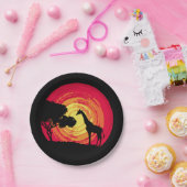 Afrikanischer Sonnenuntergang Pappteller (Party)