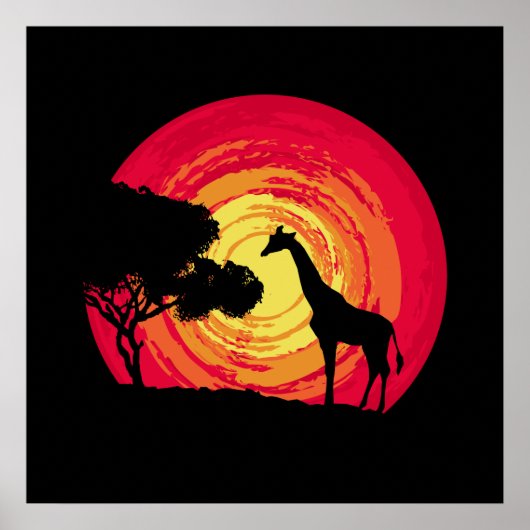Afrikanischer Sonnenuntergang Poster (Vorne)