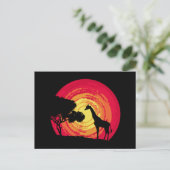 Afrikanischer Sonnenuntergang Postkarte (Stehend Vorderseite)