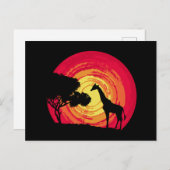 Afrikanischer Sonnenuntergang Postkarte (Vorne/Hinten)