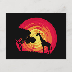 Afrikanischer Sonnenuntergang Postkarte