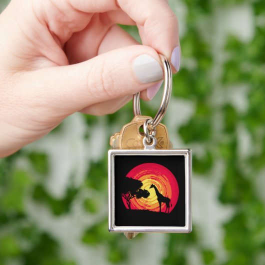 Afrikanischer Sonnenuntergang Schlüsselanhänger (Hand)