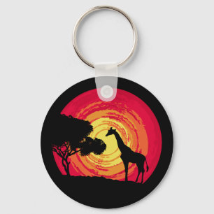 Afrikanischer Sonnenuntergang Schlüsselanhänger