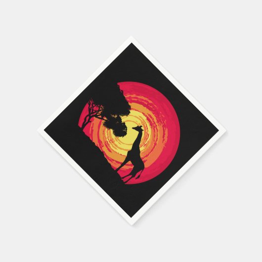 Afrikanischer Sonnenuntergang Serviette (Ecke)