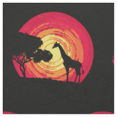 Afrikanischer Sonnenuntergang Stoff (Nahaufnahme)
