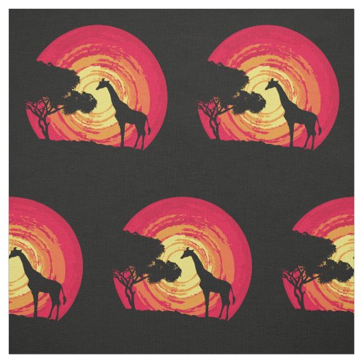 Afrikanischer Sonnenuntergang Stoff (Muster)