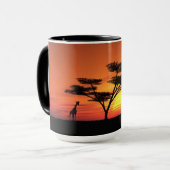 Afrikanischer Sonnenuntergang Tasse (Vorderseite Links)
