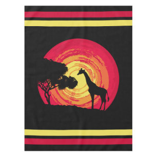 Afrikanischer Sonnenuntergang Tischdecke