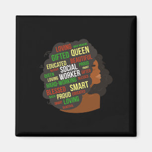 Afrikanischer Sozialarbeiter Magnet