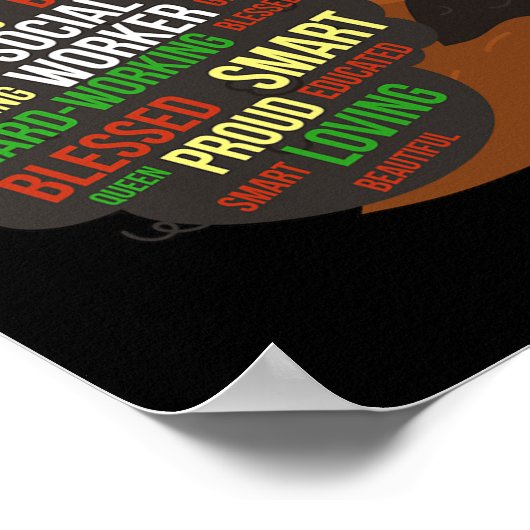 Afrikanischer Sozialarbeiter Poster (Ecke)