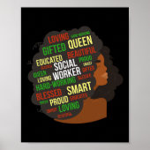 Afrikanischer Sozialarbeiter Poster (Vorne)