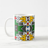 Afrikanischer Stamm Geometric Ndebele Traditionell Kaffeetasse (Links)