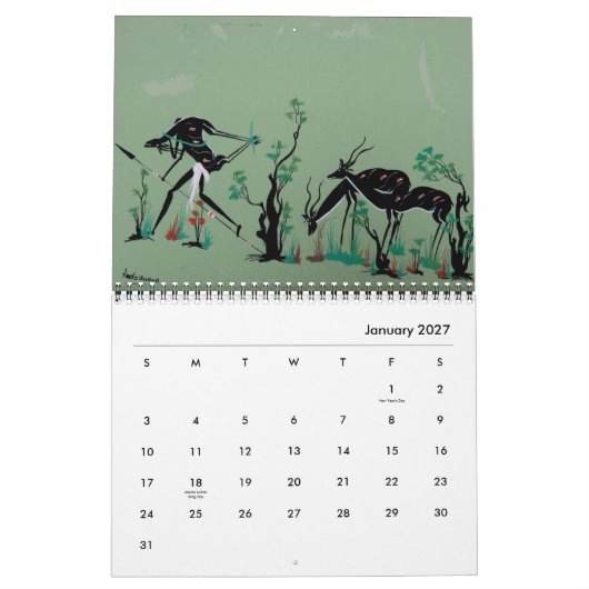 Afrikanischer Stammes- Kunst-Kalender Kalender (Jan 2027)