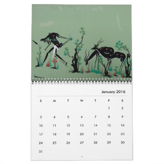 Afrikanischer Stammes- Kunst-Kalender Kalender