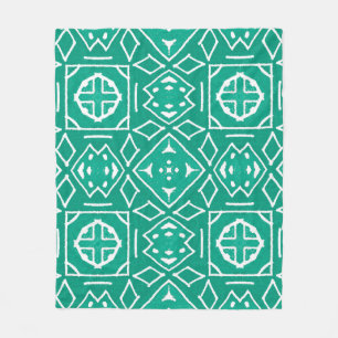 Afrikanischer Stammesdruck Ikat-Muster Fleecedecke