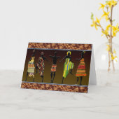 Afrikanischer Stammesfuß Karte (Gelbe Blume)