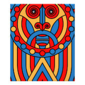 Afrikanischer Stammeskrieger Fotodruck (Vorne)