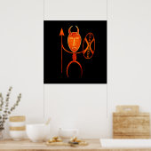 afrikanischer Stammeskrieger Poster (Küche)