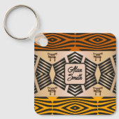 afrikanischer Stammesmuster-Schlüsselanhänger Schlüsselanhänger (Vorderseite)