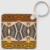 afrikanischer Stammesmuster-Schlüsselanhänger Schlüsselanhänger (Rückseite)