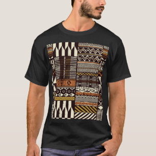 Afrikanischer Stammesstoff, abstrakt vintage. T-Shirt