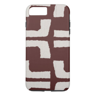 Afrikanischer Stammtisch Mudcloth White Red Linen  Case-Mate iPhone Hülle