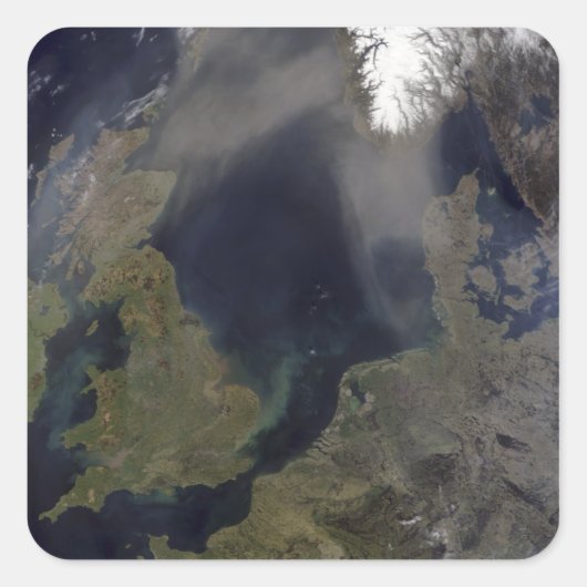 Afrikanischer Staub weht über Schottland Quadratischer Aufkleber (Vorderseite)