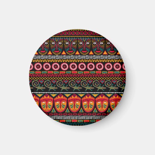 Afrikanischer Stil: Dekoratives Muster Delight. Magnet (Vorne)