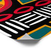 Afrikanischer Stil: Dekoratives Muster Delight. Poster (Ecke)