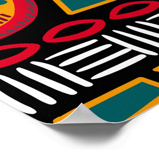 Afrikanischer Stil: Dekoratives Muster Delight. Poster (Ecke)