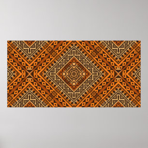 afrikanischer Stil mit ethnischen Textilien Poster