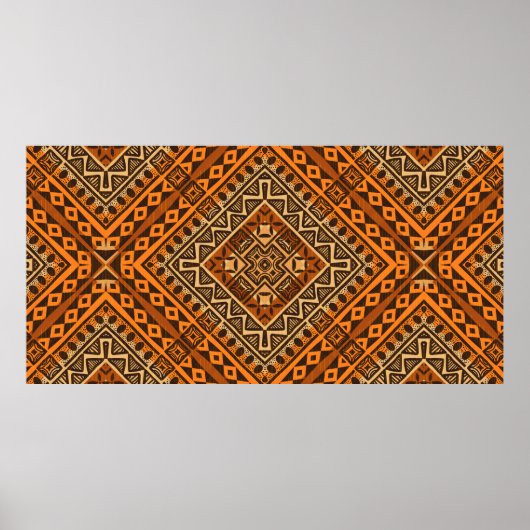 afrikanischer Stil mit ethnischen Textilien Poster (Vorne)