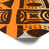 afrikanischer Stil mit ethnischen Textilien Poster (Ecke)