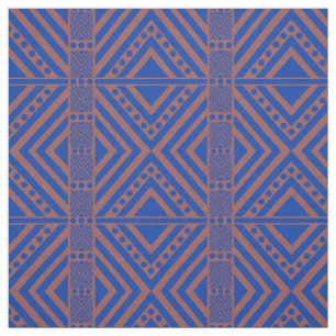 Afrikanischer Stil Nahtlose Muster. Blaue Farbe Stoff