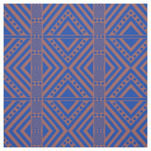 Afrikanischer Stil Nahtlose Muster. Blaue Farbe Stoff (Muster)