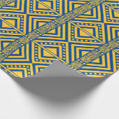 Afrikanischer Stil Nahtlose Muster. Gelbe Farbe Geschenkpapier (Ecke)