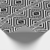 Afrikanischer Stil Nahtlose Muster. Schwarze Farbe Geschenkpapier (Ecke)