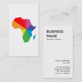 afrikanischer Stolz. Visitenkarte (Vorne/Hinten)