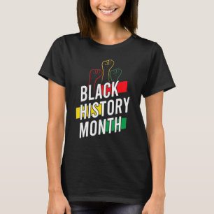 Afrikanischer Stolz zuerst Hand Schwarzer Monat Ge T-Shirt