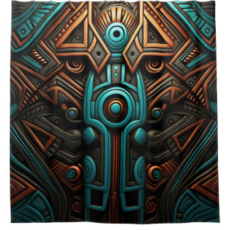 Afrikanischer Symmetrie Duschvorhang