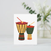 Afrikanischer Tam-Tam Postkarte (Stehend Vorderseite)