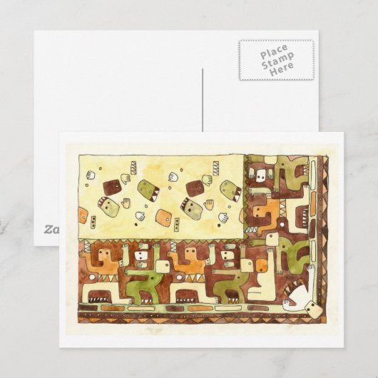 Afrikanischer Tanz Postkarte (Vorne/Hinten)