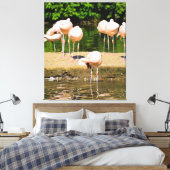 Afrikanischer Tierbeere | Funny Flamingo Lovers Leinwanddruck (Insitu (Schlafzimmer))